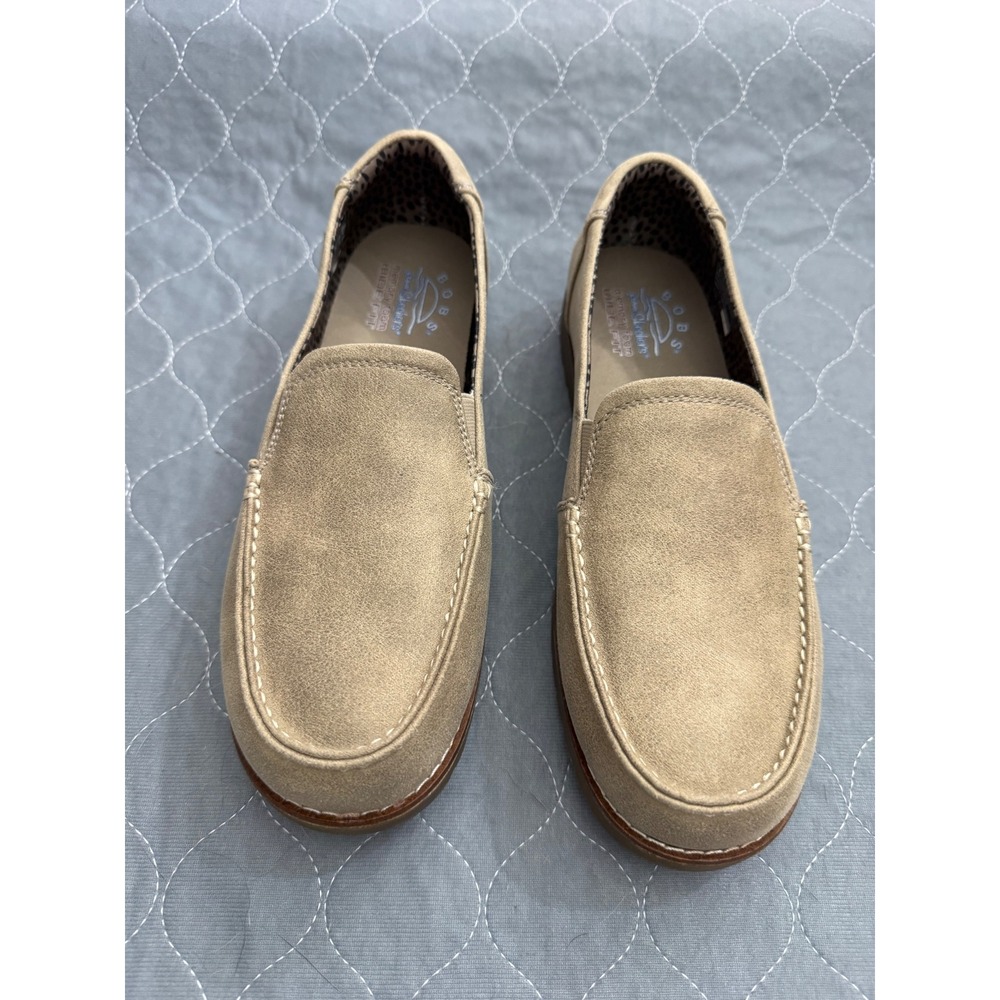 Skechers Bobs Chill Lugs Women 8 Wide Taupe Memory Foam Loafers 113360W TPE